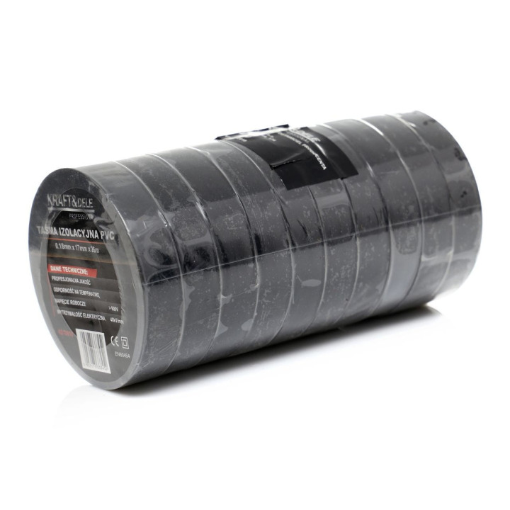 Taśma izolacyjna PVC 10szt. czarna KD10916
