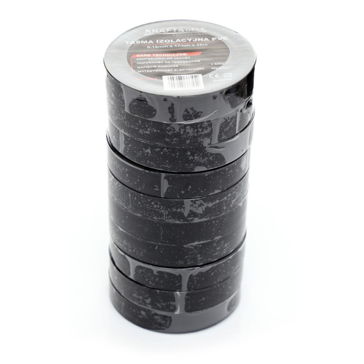 Taśma izolacyjna PVC 10szt. czarna KD10916