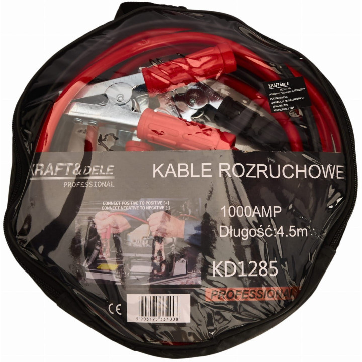Kable rozruchowe 1000A 4,5m KD1285
