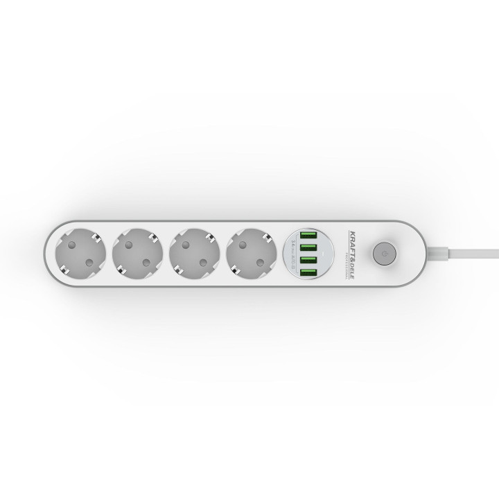 Przedłużacz z USB 2m 4 gniazda + 4x USBKD4030