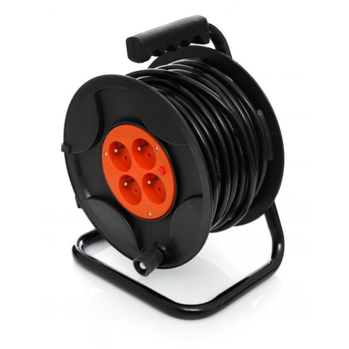 PRZEDŁUŻACZ OGRODOWY BĘBNOWY 50M / 3 x 2,5MM KD4018