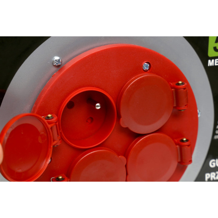 PRZEDŁUŻACZ OGRODOWY BĘBNOWY 50M 3x2,5mm KD4022