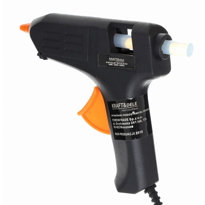 PISTOLET DO KLEJU NA GORĄCO 40W + 7 WKŁADÓW KD10350