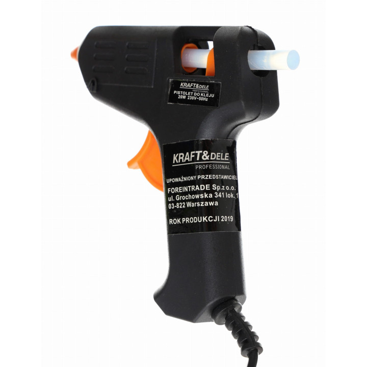 PISTOLET DO KLEJU NA GORĄCO 20W + 7 WKŁADÓW KD10351