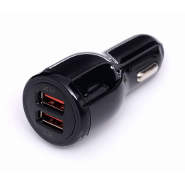 Ładowarka samochodowa  QUICK CHARGE 2 porty USB KD1235