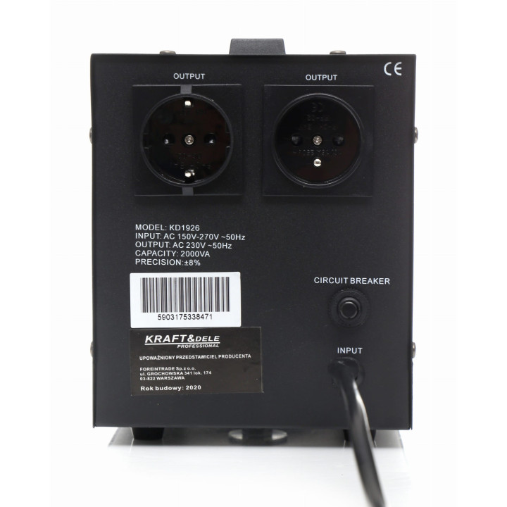 Stabilizator napięcia 2000VA 230V KD1926