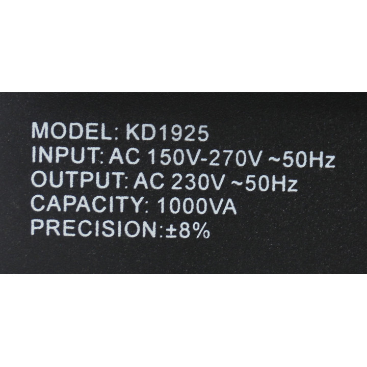 Stabilizator napięcia 1000VA 230V KD1925