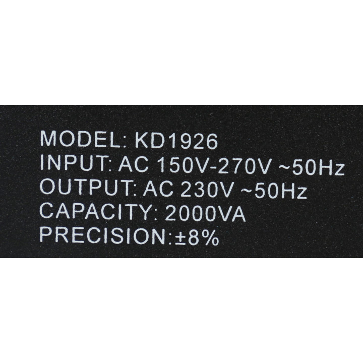 Stabilizator napięcia 2000VA 230V KD1926