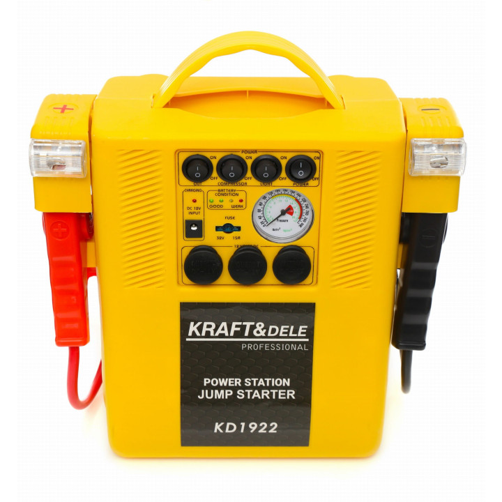 Jump starter 4W1 - urządzenie wielofunkcyjne - rozruch, kompresor, latarka KD1922
