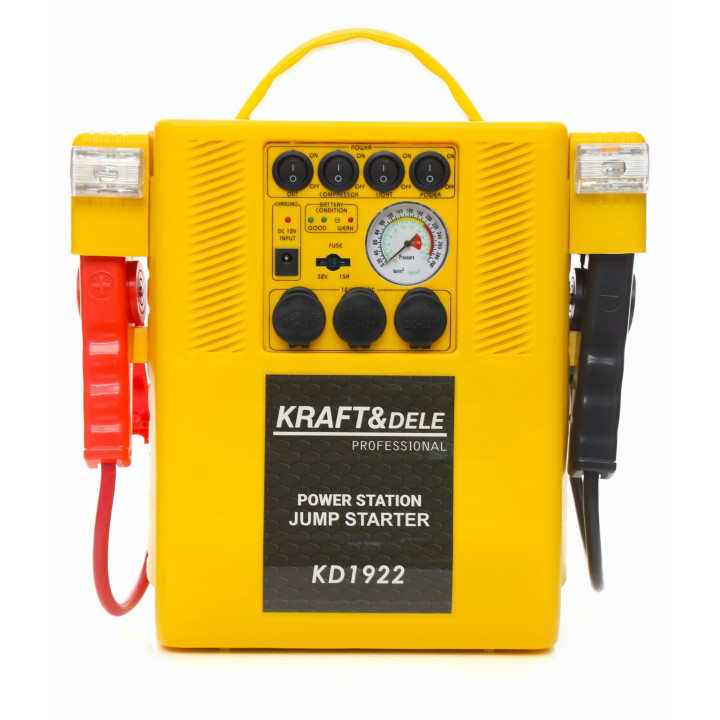 Jump starter 4W1 - urządzenie wielofunkcyjne - rozruch, kompresor, latarka KD1922