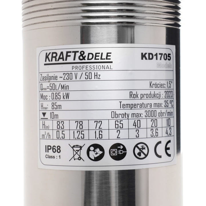POMPA GŁĘBINOWA ŚRUBOWA 85M 0,85kW KD1705