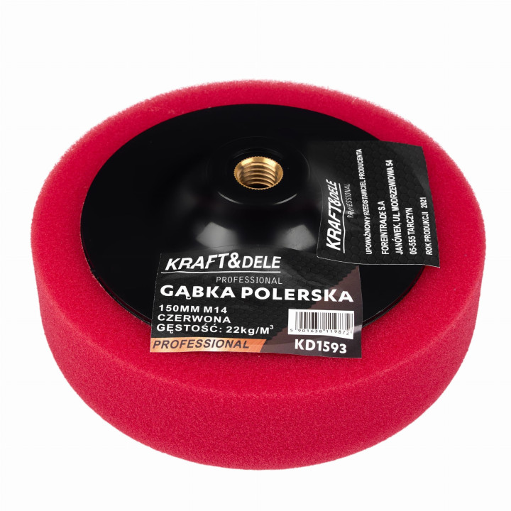 GĄBKA POLERSKA KD1593 CZERWONA