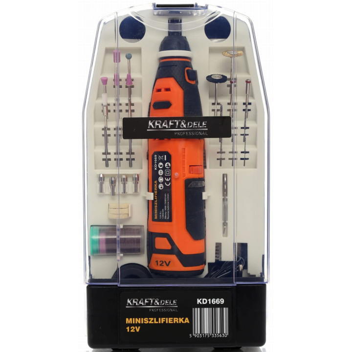 MINI SZLIFIERKA 12V + AKCESORIA KD1669