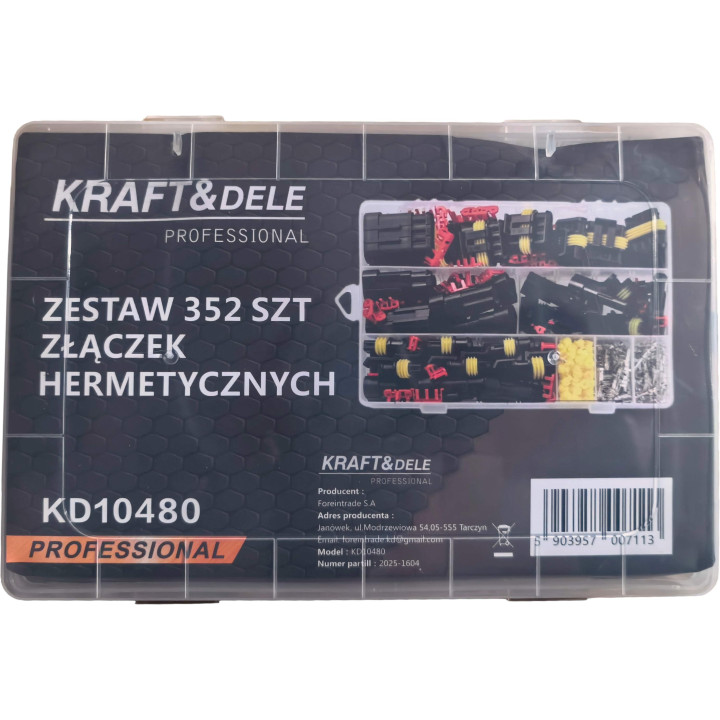 ZESTAW ZŁĄCZEK HERMETYCZNYCH 352EL. KD10480