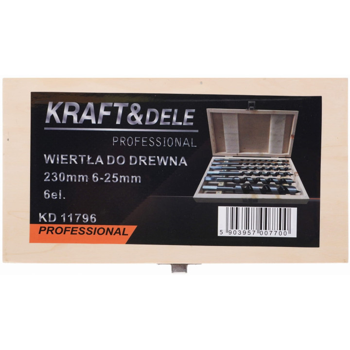 Wiertła do drewna 230mm 6-25mm KD11796