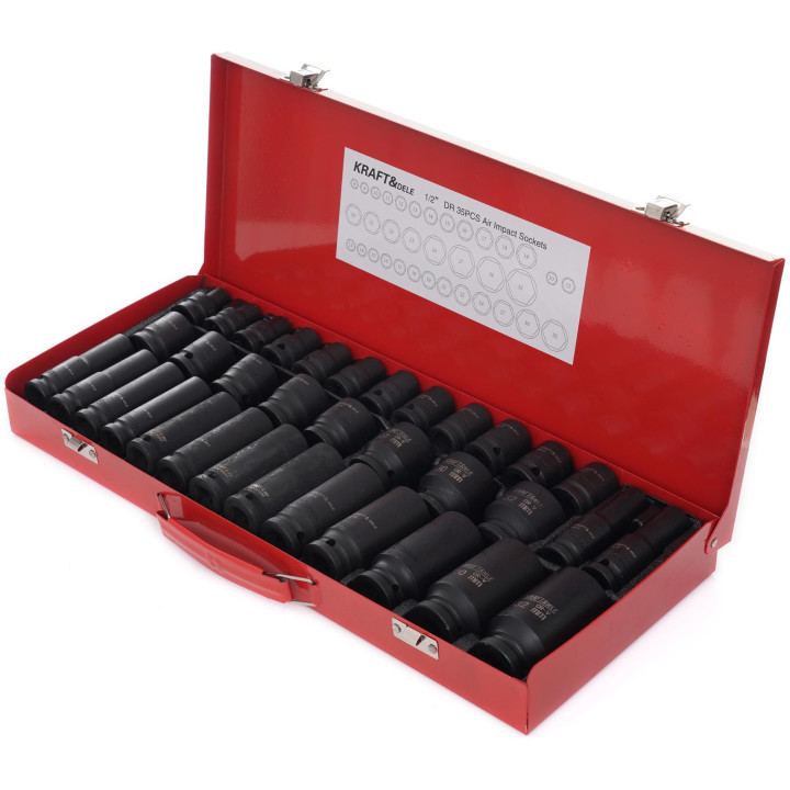ZESTAW NASADEK UDAROWYCH 1/2" 35el. 8-32mm KD11756