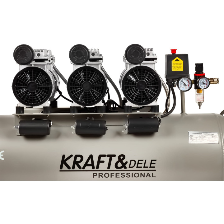 Kompresor bezolejowy 100L 3 x 1500W KD1397
