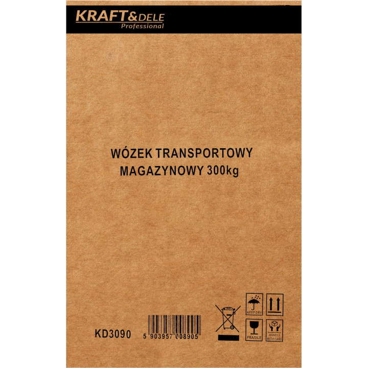 Wózek platformowy transportowy magazynowy 300kg KD3090