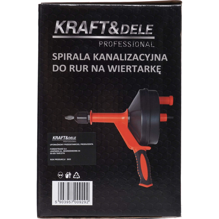 Spirala kanalizacyjna do rur 6 mm x 7,6 m KD11765
