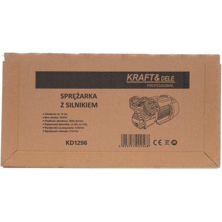 Sprężarka z silnikiem elektrycznym do 10 bar 3kW KD1296