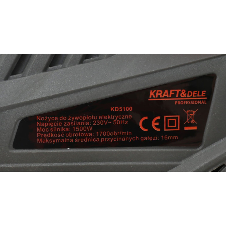 Elektryczne nożyce do żywopłotu  1500W 50CM KD5100