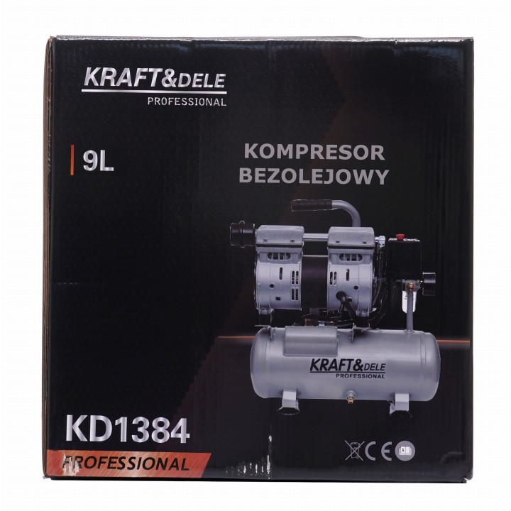 KOMPRESOR BEZOLEJOWY 9L 550W KD1384