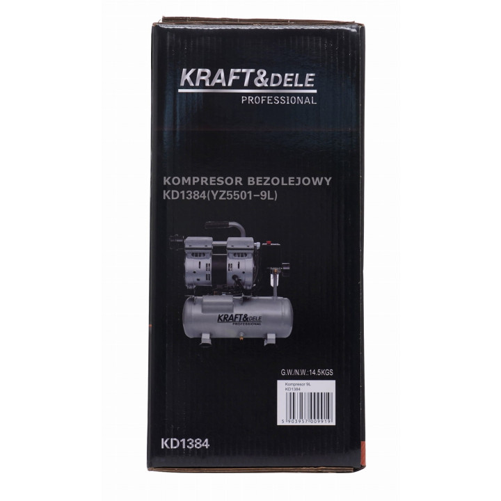 KOMPRESOR BEZOLEJOWY 9L 550W KD1384