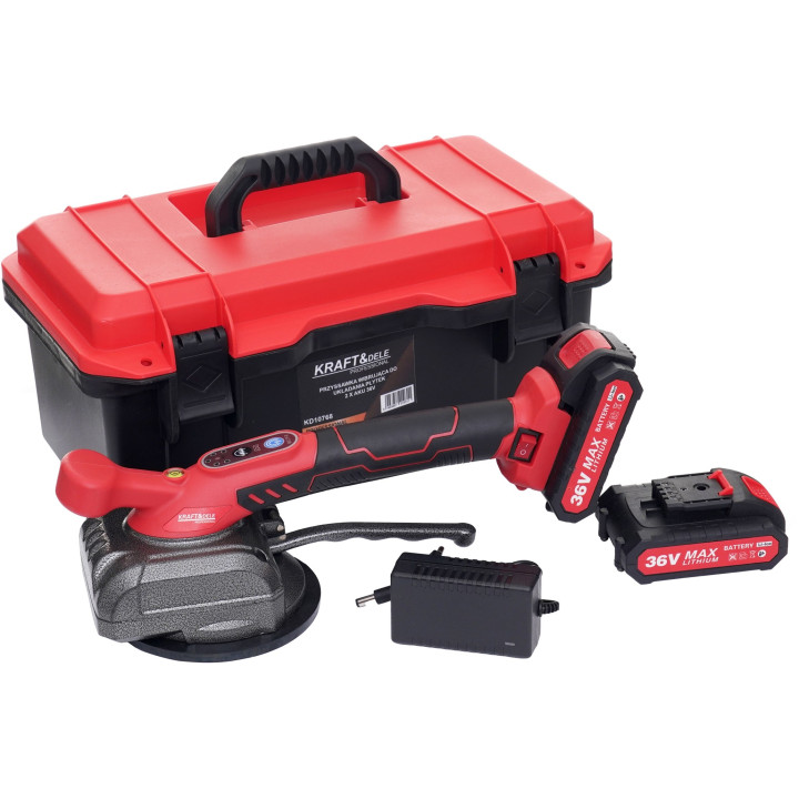 Przyssawka wibrująca do płytek 2x36V + walizka KD10768