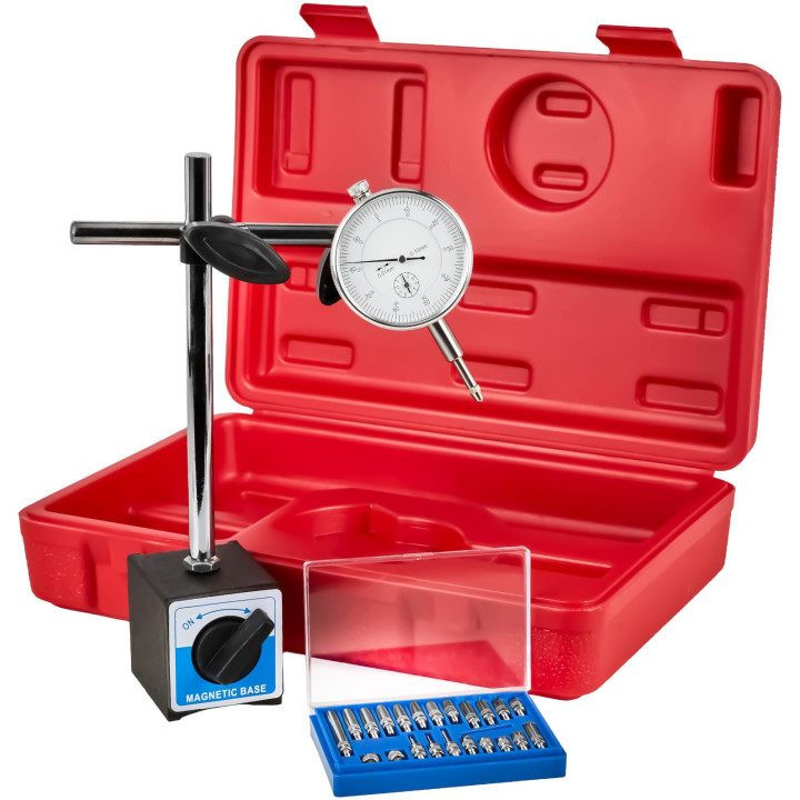 CZUJNIK ZEGAROWY+STATYW MAGNETYCZNY+ KOŃCÓWKI KD11291