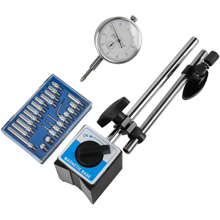 CZUJNIK ZEGAROWY+STATYW MAGNETYCZNY+ KOŃCÓWKI KD11291