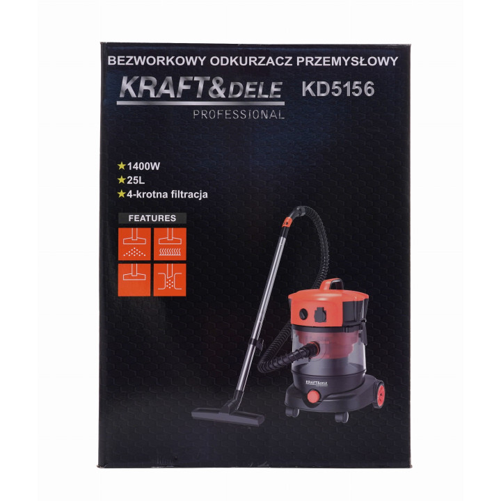 ODKURZACZ PRZEMYSŁOWY BEZWORKOWY KD5156