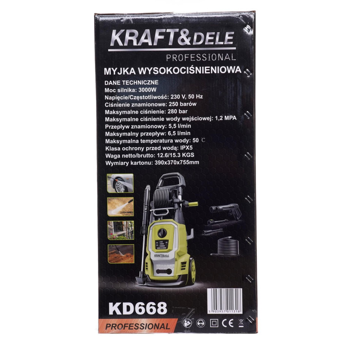 MYJKA WYSOKOCIŚNIENIOWA 3000W 280BAR KD668