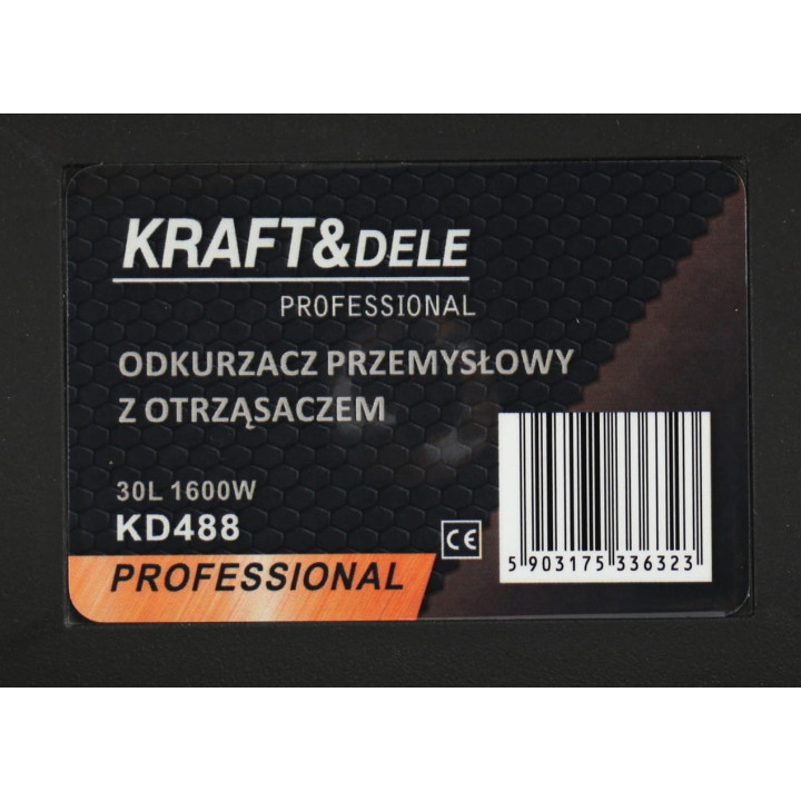 Odkurzacz przemysłowy z otrząsaczem 1600W KD488
