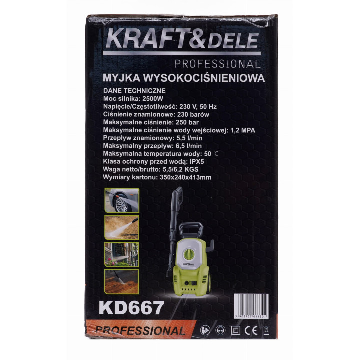 Myjka wysokociśnieniowa 250bar 2500W KD667