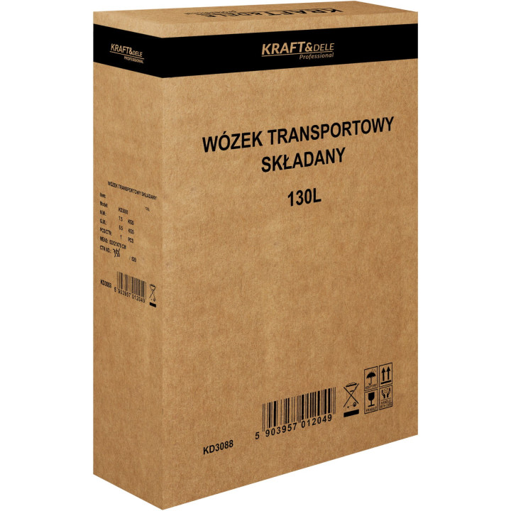 WÓZEK TRANSPORTOWY SKŁADANY 130L KD3088