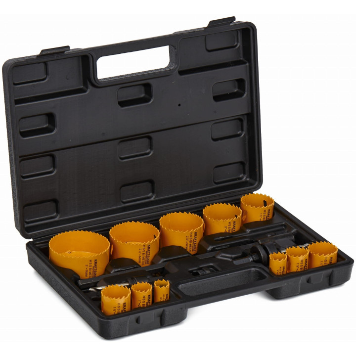 ZESTAW OTWORNIC DO DREWNA I METALU 17szt. 19-76mm + adapter KD10758
