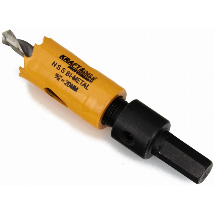 ZESTAW OTWORNIC DO DREWNA I METALU 17szt. 19-76mm + adapter KD10758