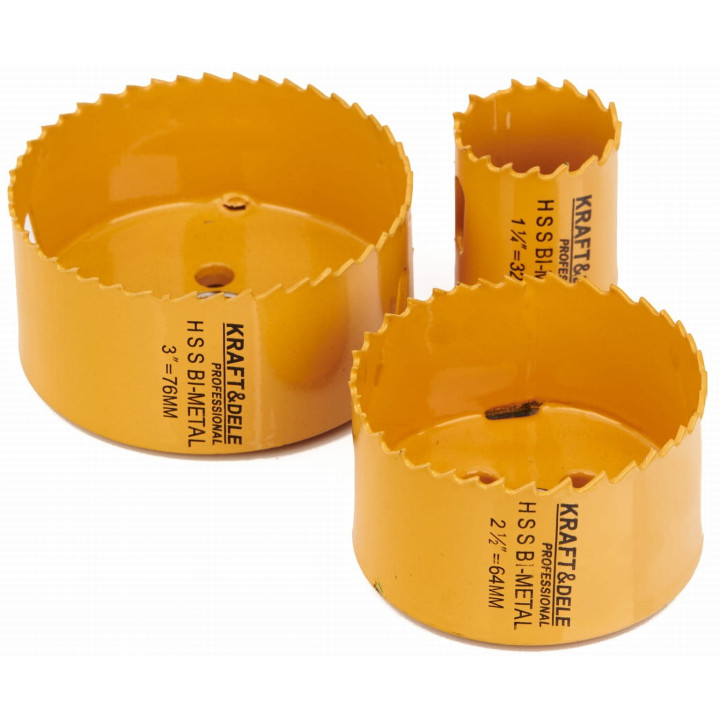 ZESTAW OTWORNIC DO DREWNA I METALU 17szt. 19-76mm + adapter KD10758