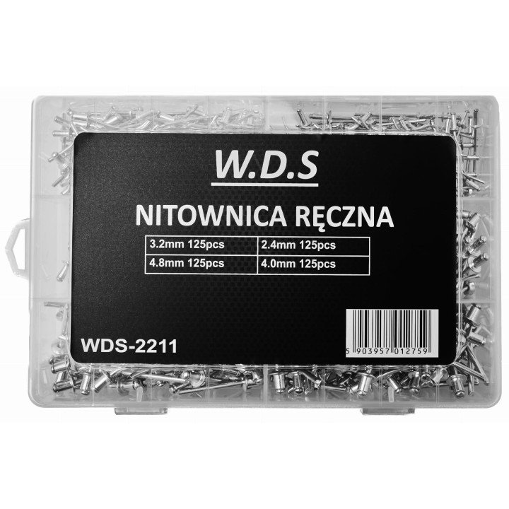 Nitownica ręczna + nity 500 szt. WDS2211