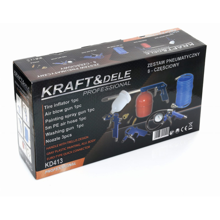 Kompresor Olejowy 24L KD400 + Zestaw 8w1 KD400-K3