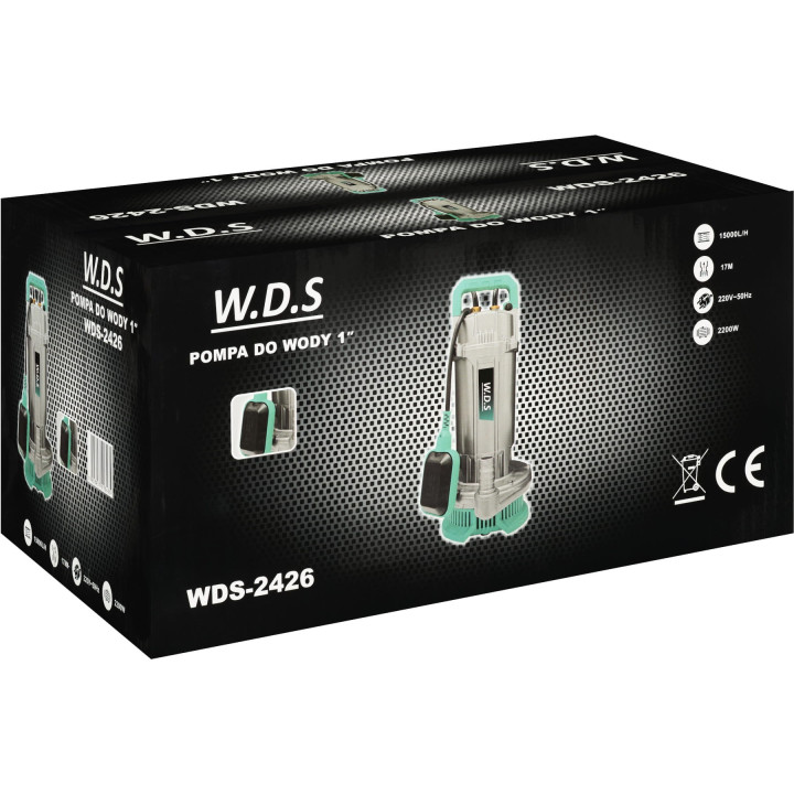 Pompa do wody 2200W 1" 15000l/h + PŁYWAK WDS2426