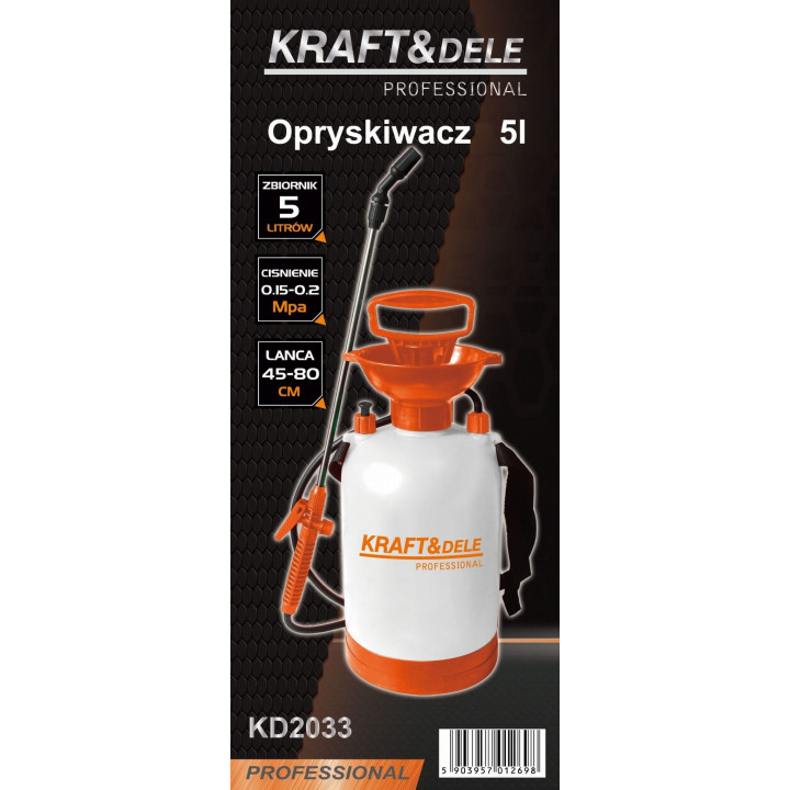 Opryskiwacz ciśnieniowy 5L + lanca KD2033
