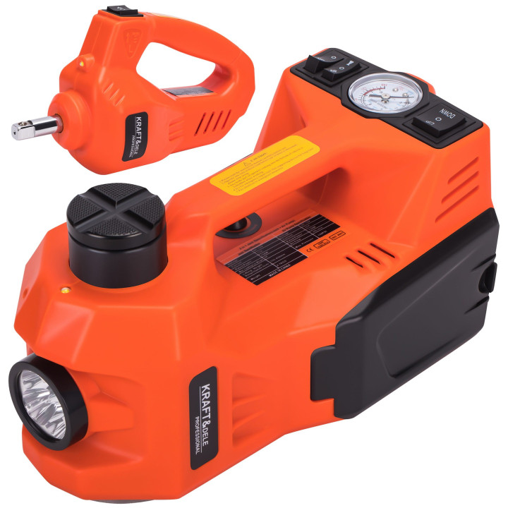 PODNOŚNIK SAMOCHODOWY LEWAREK PUNKTOWY HYDRAULICZNY 12V 5T + KLUCZ DO KÓŁ KD1368