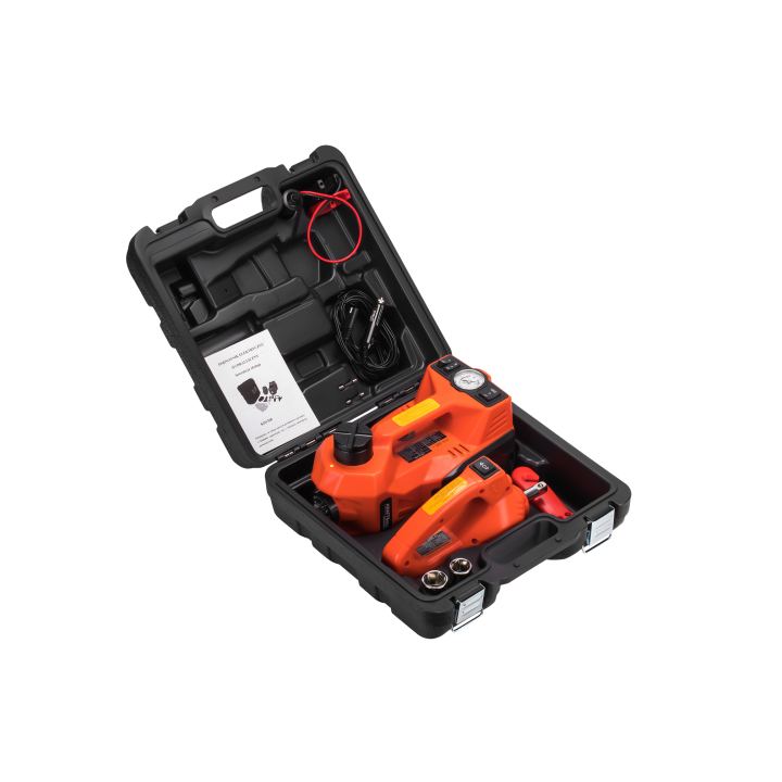 PODNOŚNIK SAMOCHODOWY LEWAREK PUNKTOWY HYDRAULICZNY 12V 5T + KLUCZ DO KÓŁ KD1368