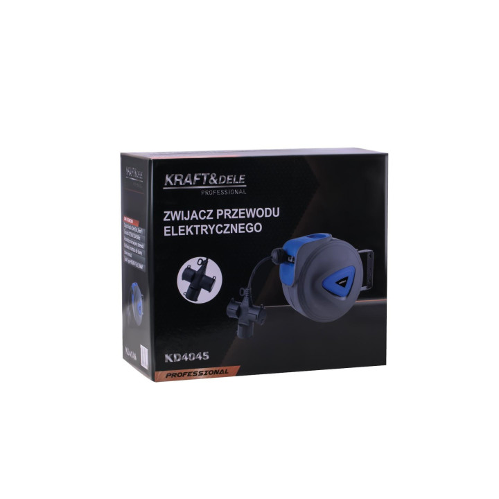 Przedłużacz ze zwijaczem 3x1,5mm 10m KD4045
