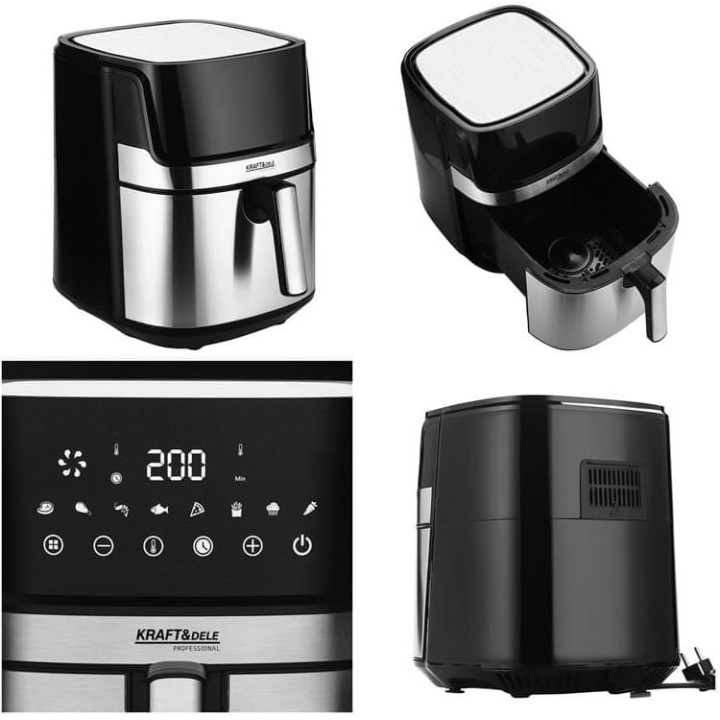AIRFRYER FRYTKOWNICA BEZTŁUSZCZOWA 8L KRAFT&DELE KD4101 1850W