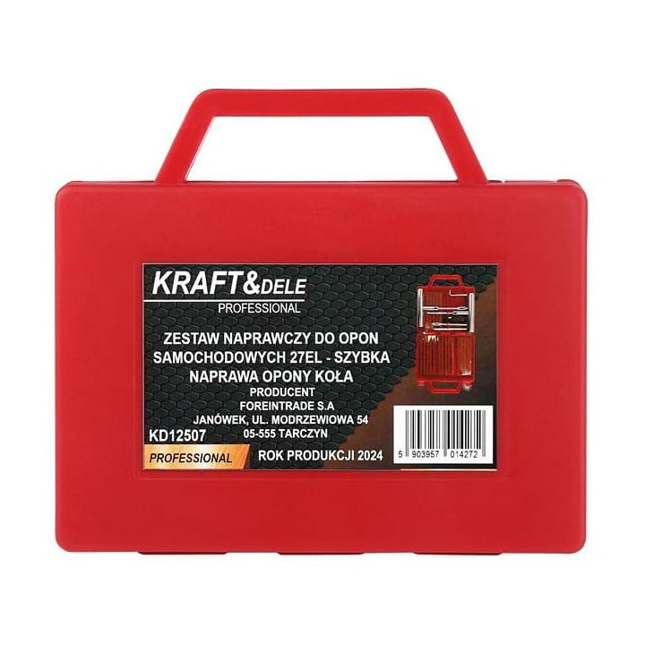 ZESTAW NAPRAWCZY DO OPON 27 ELEMENTÓW KD12507