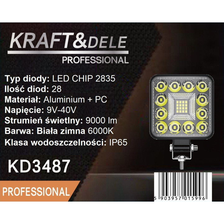 Lampa robocza zewnętrzna mini LED 20W KD3487