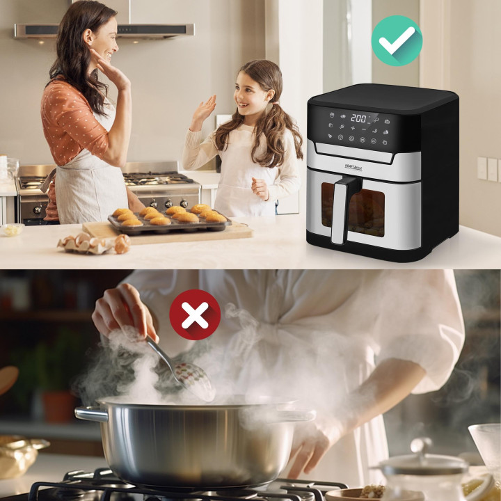 FRYTKOWNICA BEZTŁUSZCZOWA 8L AIRFRYER KD4109
