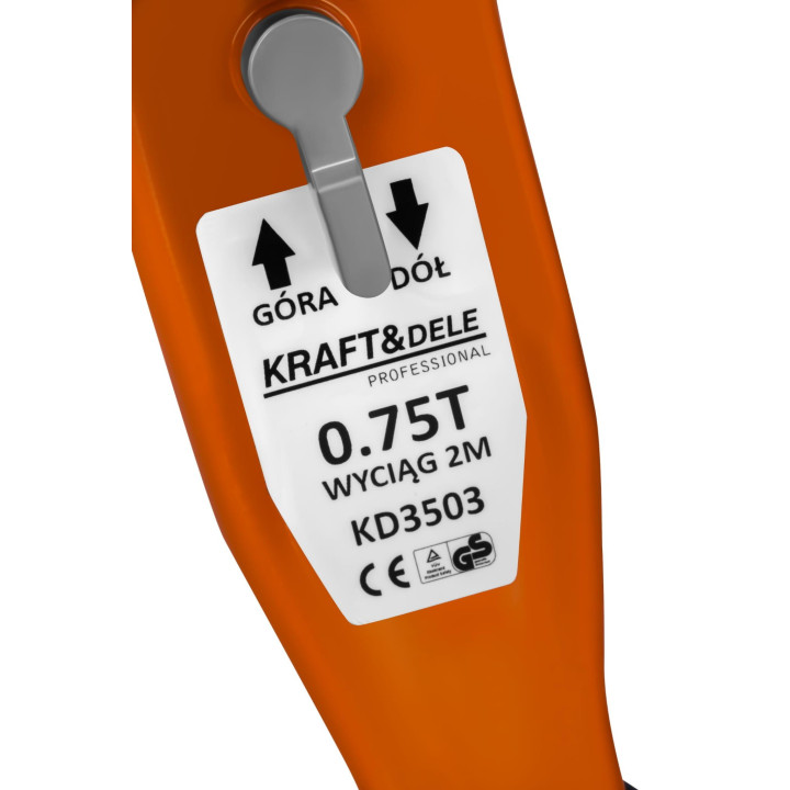 Wciągarka dźwigniowa 0,75T 2m KD3503